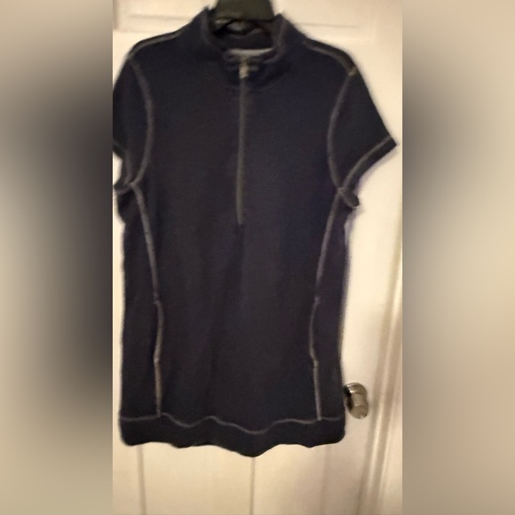 Tommy Bahama 1/4 Zip Sporty Dress Womens size XLarge Blue Pockets Pima Cotton - Picture 3 of 8